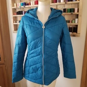 Guess light stuffable jacket.